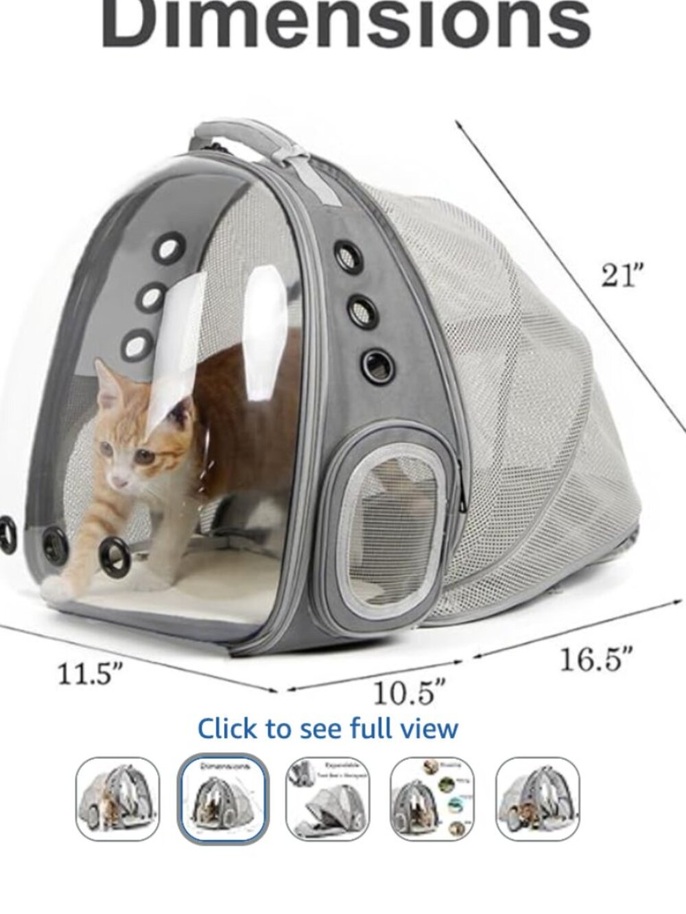 Expandable Cat Backpack Carrier - Picture 5 of 14